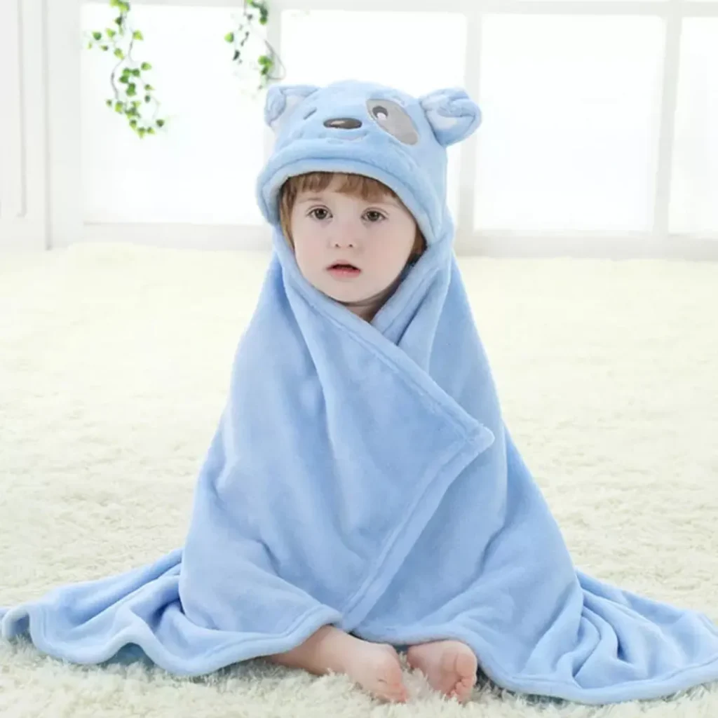 Baby boy hooded towels